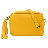 Parubi Clutch Umhängetasche echtem Leder, Made in Italy, Kleine Tasche mit Abnehmbarem Schultergurt, Hängetasche für Frauen und Mädchen (Model Anastasia)