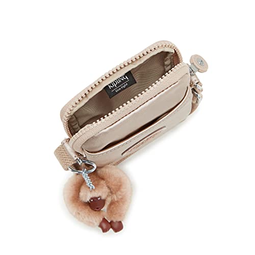 Image of Kipling Tally Metallic Crossbody Phone Bag Quartz Metallic