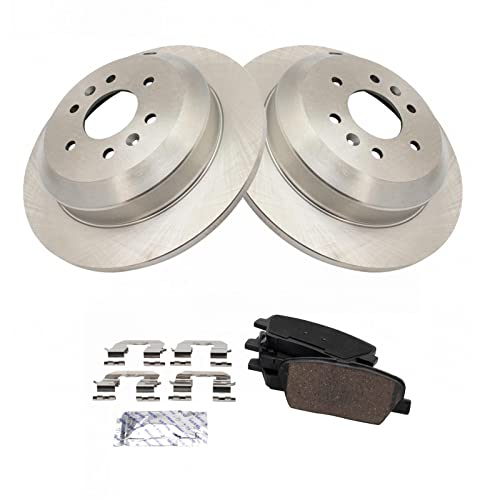 Image of TRQ Rear Brake Pad and Rotor Set Ceramic