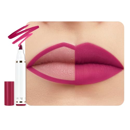 Image of Hydrating Matte Lip Stain, 24 Hour Lipstick Lip Liner Pencil, Precise Chisel Tip Marker, With High Color Payoff Makeup Long Lasting Waterproof Smudge Proof Formula (01, 1 Count (Pack of 1))
