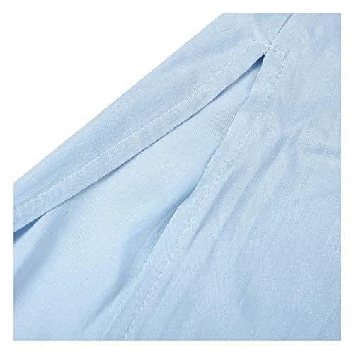 Men's V-Neck Nightwear, Comfy Nightshirt Short Sleeve Soft Loose Pajama Cotton Sleep Shirt,Black,Xxl #TOP2