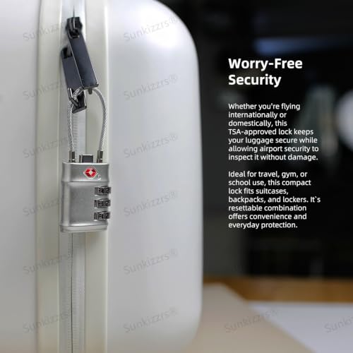 Image of Sunkizzrs Set of 2 Metal Luggage Locks for Travel