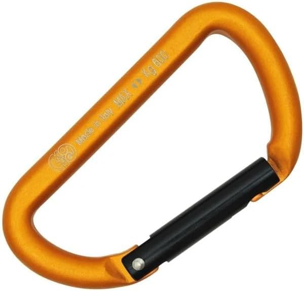 Kong Mini D Aluminum Carabiner, Premium Straight Gate Accessory Clip for Keys, Backpacks, and Outdoor Gear, Lightweight 6kN Load Capacity Utility Hook, Durable Everyday Carry Carabiner Made in Italy
