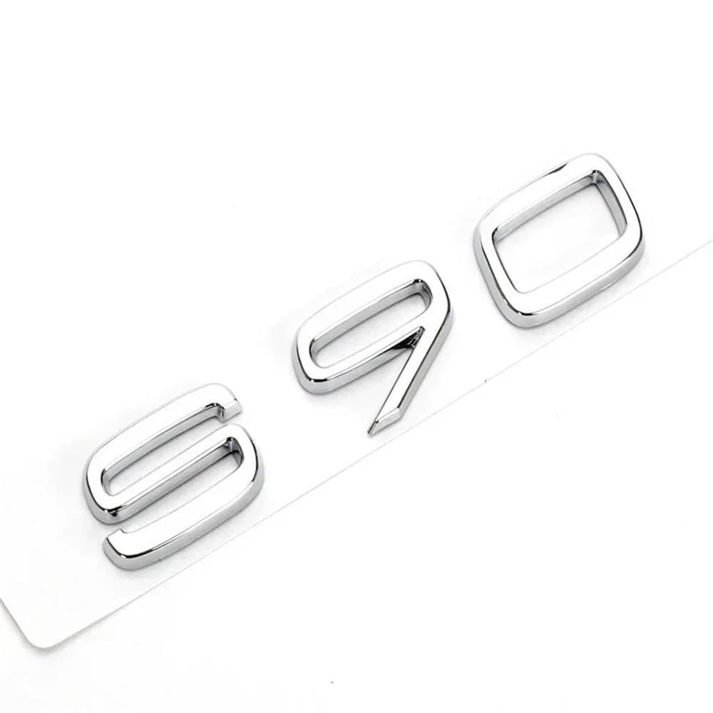YTQMoreBNZ YYDStes ABS Car Body Trunk Emblem Sticker Compatible With Volvo S40 S60 S80 S90 S80L S60L