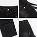 Men's Multi-Pocket Function Denim Pant Fashion Classic Washed Denim Pants Comfort Fit Loose Mid-Waist Pants (Black,X-Large)