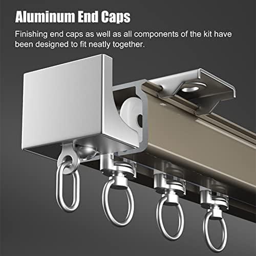 Heavy Duty 36ft Ceiling Mount Curtain Track - Waterproof Outdoor Curtain Rod for Gazebo & Porch - Easy Install Straight Rail for Outdoor Privacy & Shade Solutions