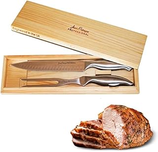 Jean-Patrique Carving Knife and Fork Set - Stainless Steel Meat Knife & Carving Fork Set with a Presentation Box