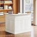 Tribesigns Reception Desk with Storage Shelves, L-Shaped Modern Front Desk, Reception Counter Table for Small Office, Salon, Checkout, White