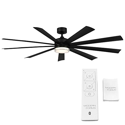 Wynd Xl Smart Indoor And Outdoor 9-Blade Ceiling Fan 72In Matte Black With 3000K Led Light Kit And Remote Control Works With Alexa, Google Assistant, Samsung Things, And Ios Or Android App #TOP1