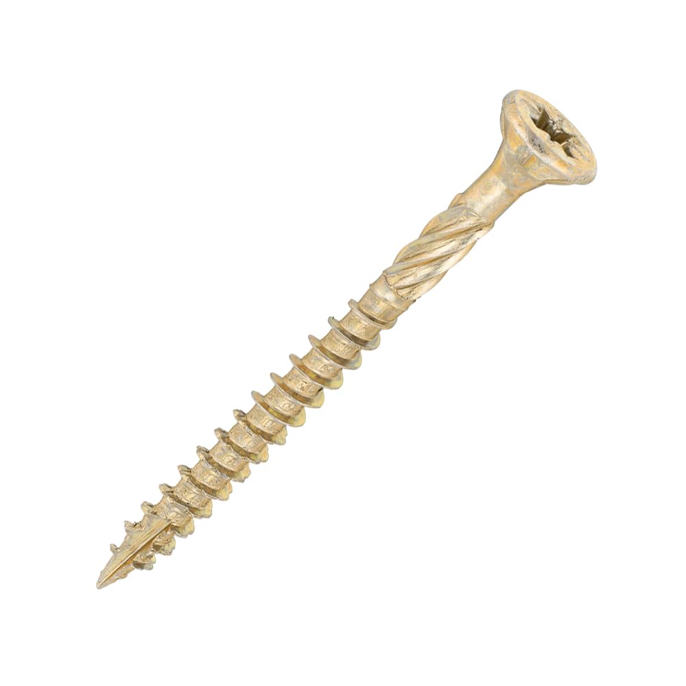 SiDAX Performance | Structural Timber Screws | PoziDrive | Countersunk | Yellow Zinc | 4.0 x 45mm | Box 200 pcs (STS01-040045) โ image 1