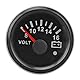 Voltmeter Für Boote, 52 Mm, DC 9 Bis 32 V, Zeigerspannungsmesser Mit Bunter Hintergrundbeleuchtung Für Wohnmobile, Yachten, Fischerboote, Schiffe(Schwarz)