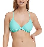 Body Glove Women's Smoothies Solo Solid Underwire D, DD, E, F Cup Bikini Top Swimsuit, Sea Mist,DD...
