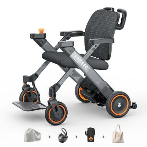 Image of Paiseec 3-in-1 Electric Wheelchair with Push-Assist, Power Wheelchair for Adults and Seniors, Easy Operation and Folding, Airlines Approved, Foldable Wheel Chair for Travel, Indoor & Outdoor Use