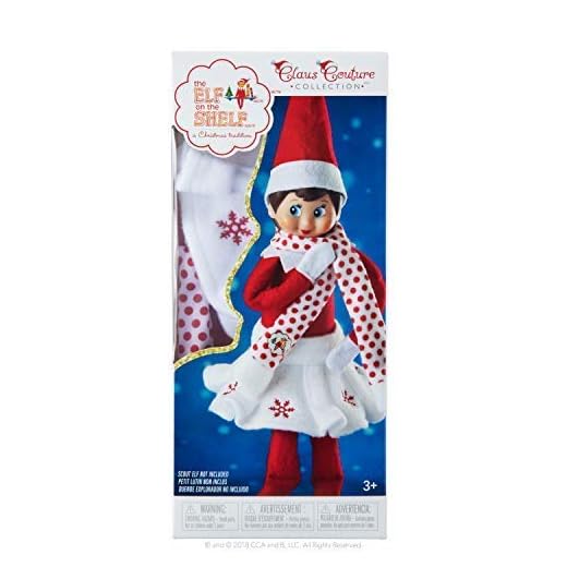Elf On The Shelf Snowflake bufanda y falda - Elf Doll no incluido - solo accesorio