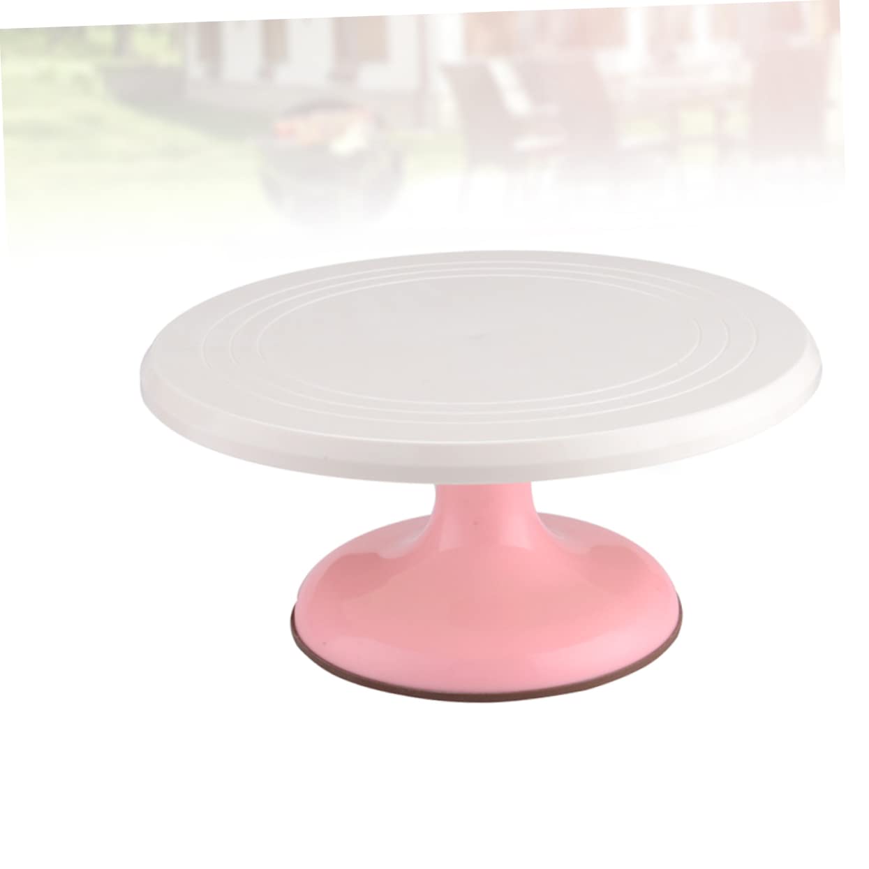 POPETPOP Plato Giratorio y Movimiento Suave Redondo para Tartas de Plástico Diseño Giratorio 360° Adecuado para Decoración de Pasteles en Casa y Repostería