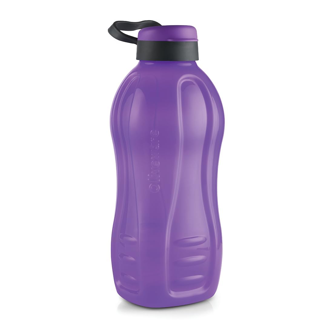oliveware Jumbo 2 Litre Water Bottle, 100% Leak Proof, BPA Free Premium Plastic Bottle, for Home, Office & Gym, Sturdy with Holder, Pack of 1 (Violet) (B07S93V4H8) Amazon Price History, Amazon Price Tracker