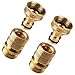 GORILLA EASY CONNECT Locking Garden Hose Quick Connect Fittings. 3/4 Inch GHT Solid Brass Leak Proof to 200 PSI Heavy Duty