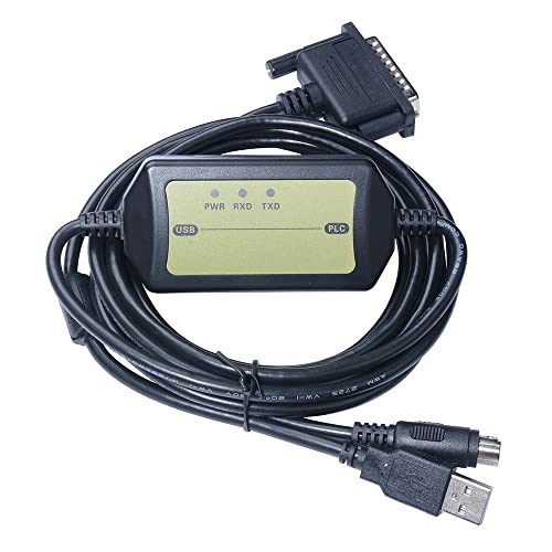 Washinglee Usb Programming Cable For Mitsubishi Plc Fx And A Series, Compatible With F2/A00/A1S And Fx2N/1N/1S, For Usb-Sc09 Replacement, 6 Ft #TOP3
