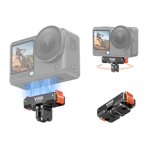 VRIG 360°��]���C�N�C�b�N�����[�X�}�E���g DJI Osmo Action 5 Pro�p �A�b�v�O���[�h���ꂽ�A���~�j�E���x�[�X�u���P�b�g 0.25�C���`�A�_�v�^�[�t�� DJI Osmo Action6/Action 4/Action 3/Osmo