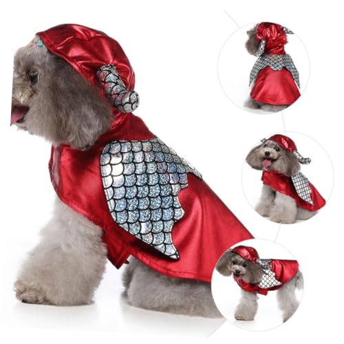 Disfraz rojo para cachorro tamaño M resistente miniatura 3
