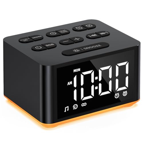 Image of 3-in-1 Sound Machine White Noise Machine Dual Alarms 12 Color Night Lights 30 Soothing Sounds 15 Wake Up Sounds 32 Volume for Baby Adults Kids Sleep Timer Memory Function Backup Battery Alarm Clock