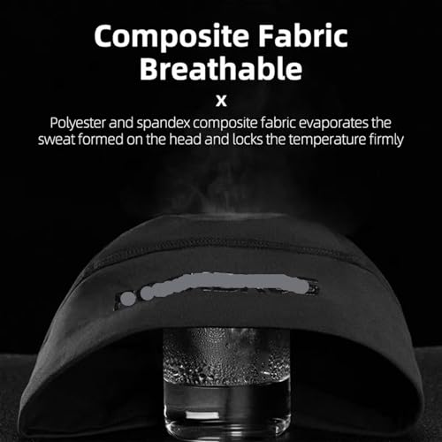 Bandana cyclisme noir sous casque moto et sport de plein air - 5