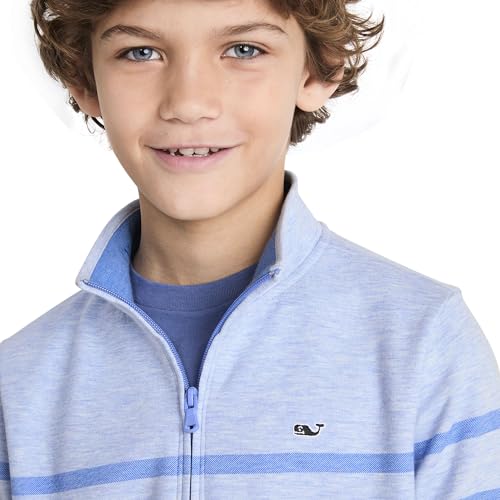 vineyard vines Boys' Breton Stripe Saltwater Quarter-Zip3