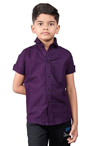 Image of Boy's Regular Fit Cotton Blend Shirts