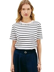 Ecru / Dark Night Navy Stripe