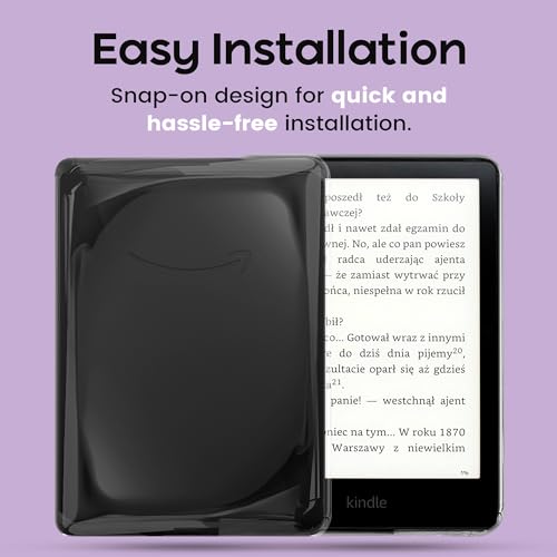 Strapsicle Clear Silicone Case for Kindle Paperwhite 11th Gen, Signature Edition - Transparent Protector Cover for Kindle Devices