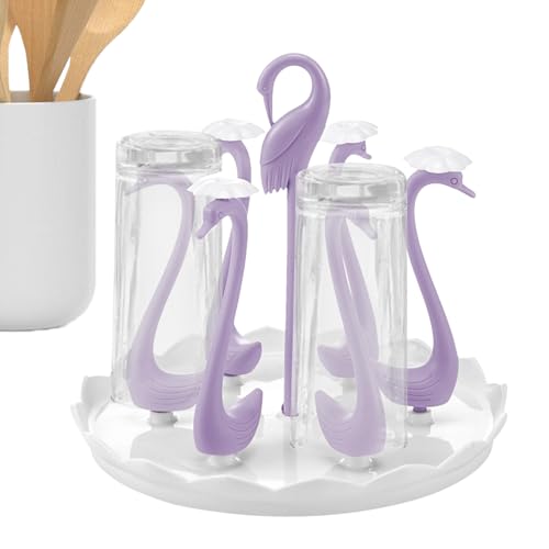 Mppchhn Soporte Secador para Biberones - Organizador Elegante para Vasos,Estante Decorativo de Drenaje para Botellas para Encimera, Limpieza, Viaje, sobre Fregadero, Organización, Lavado,