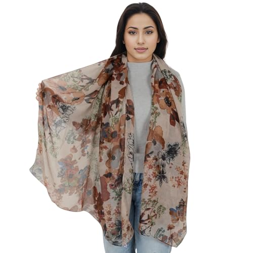Anna-Kaci Fashion Floral Print Scarves Lightweight Winter Wrap Scarf Head Shawl for Women