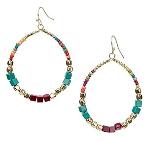 Boho Dangle Earrings Tear Drop Multi Color | SPUNKYsoul Collection