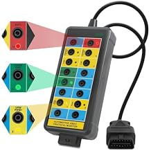 OBD2 Breakout Box Powerful OBDII Protocol Detector Communication/Power/Ground Detection Breakout Box 16-Pin CAN Breakout Box Automotive with OBD2 Scanner Connector, 4mm Banana Jack, 35-inch Cable