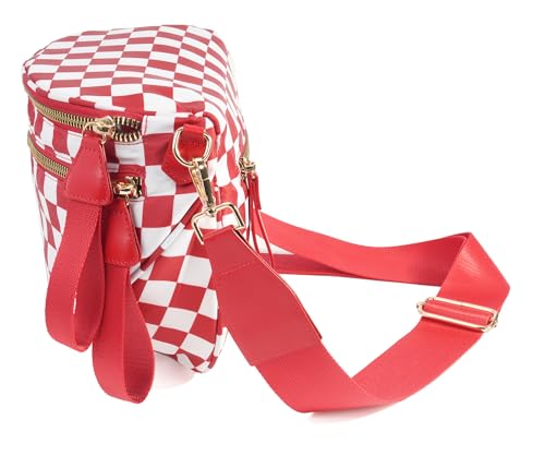 Image of FEIBOON Spacious Checkered Nylon Crossbody Bag Bum Bag Handbags Wallets for Women