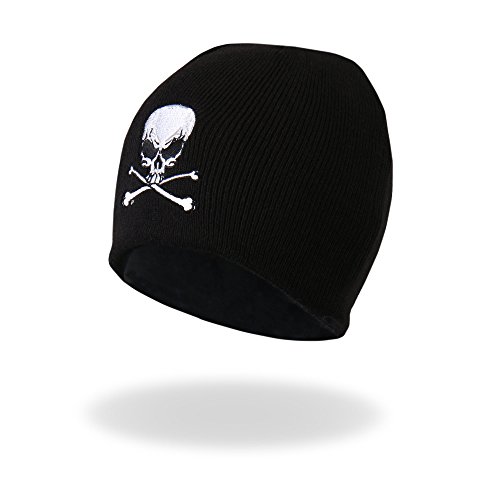 Hot Leathers KHB1010 Skull and Crossbones Beanie - //coolthings.us