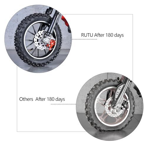 RUTU 2.50-10 Knobby Tyre 2.50-10" Front or Rear Tire with 2 TR87 Bent Valve Inner Tube Replacement for Dirt Bike Mini Road Bike & Off-Road Kids' Motorcycle XR50 CRF50 PW50 SDG107 DRZ70 JR50 50SX SX500