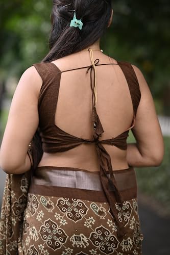 Image of MIRCHI FASHION Saree for Woman Cotton Blend Printed | Traditional Ethnic Sari for Ceremonial Use and Farewell with Blouse Piece