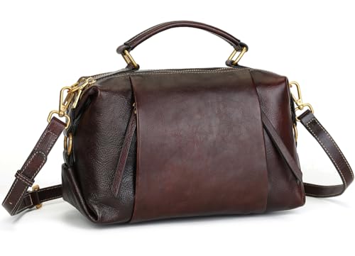 Genuine Leather Crossbody Bags for Women Wristlets Handbags Purse Small Satchel Clutch Shoulder Bag