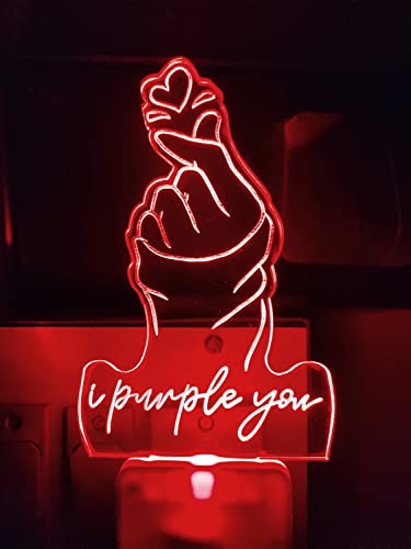 Image of 3D Optical Illusion BTSs2 Acrylic Night Lamp, 7 Colors RGB Auto Color Changing Led Plug and Play Night Light Lamp (Acrylic, Multi Color, Pack of 1) (BTSs2)