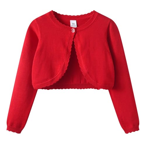 Generisch Bolero Mädchen Strickjacke Mädchen Baumwolle Cardigan...