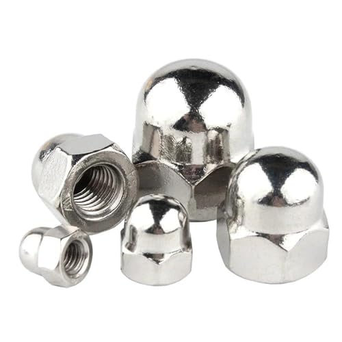 1-50Pcs M3 M4 M5 M6 M8 M10 M12 M14 M16 M18 Acorn Cap Nut 304/201 Stainless Steel Decorative Dome Nuts Blind(304 Stainless Steel,