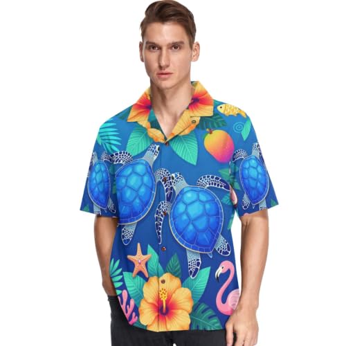 Chemise hawaïenne homme bleue pour vos soirées d'été