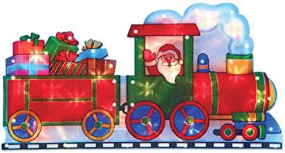 The Benross Christmas Workshop LED Santa on Sleigh Metallic Silhouette Light
