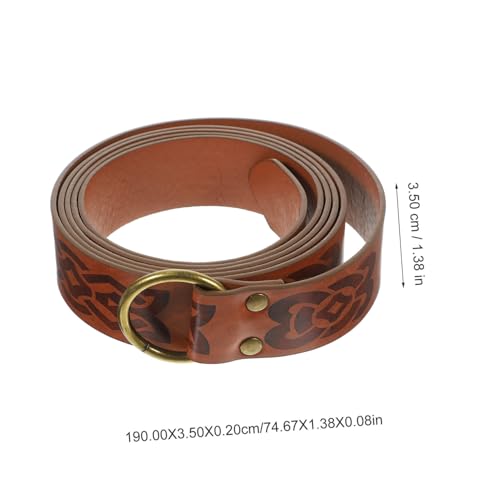 BESPORTBLE Medieval Style Vintage Sword Belt for Cosplay Brown Belt for Men and Women Accessory for Renaissance and Viking Costumes2