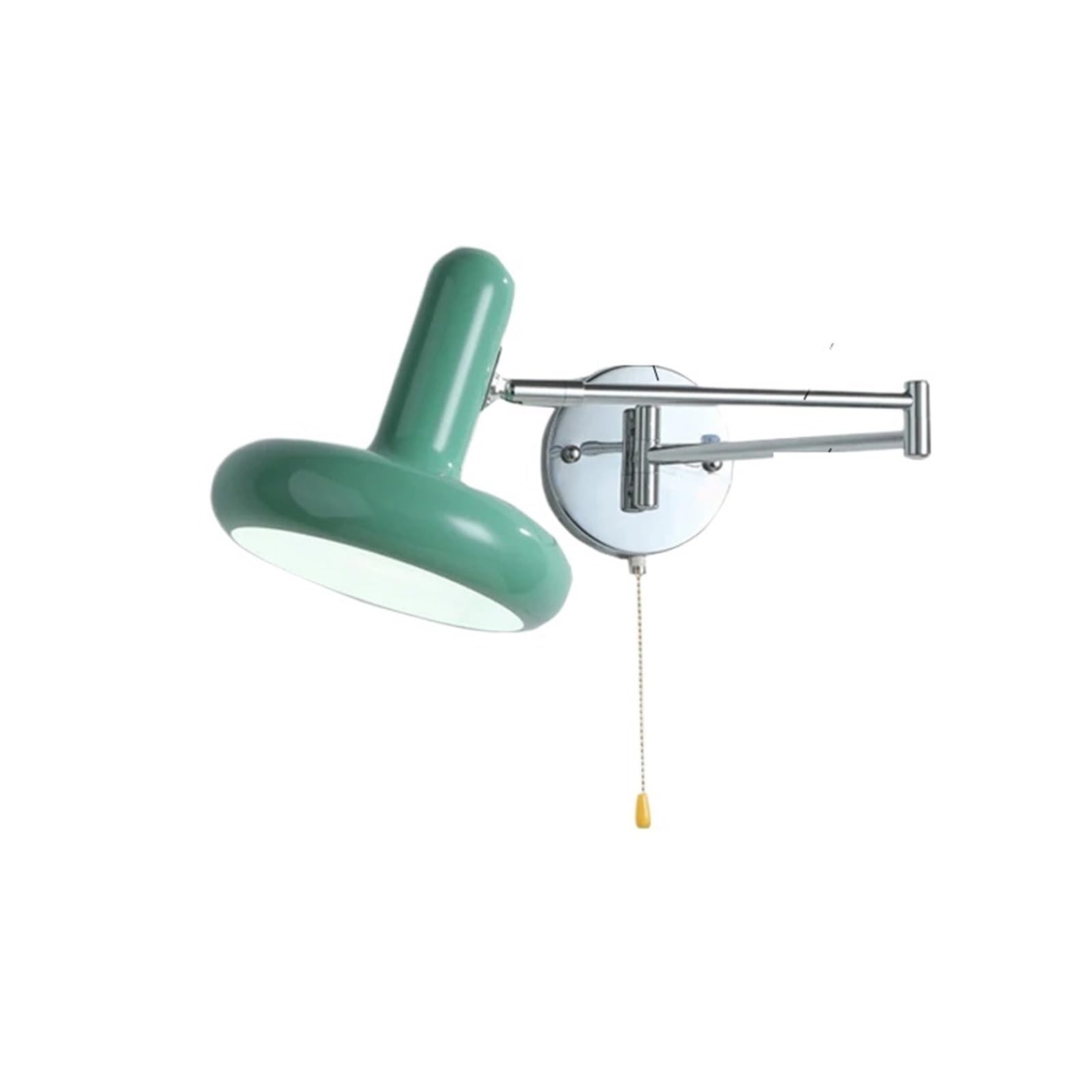 DOTHMVGTD Nordic Modern Retractable Rotatable Swinging Wall Lamp Bedroom Bedside Sliding Reading and Working No Wiring Needed(Green Handle Switch)