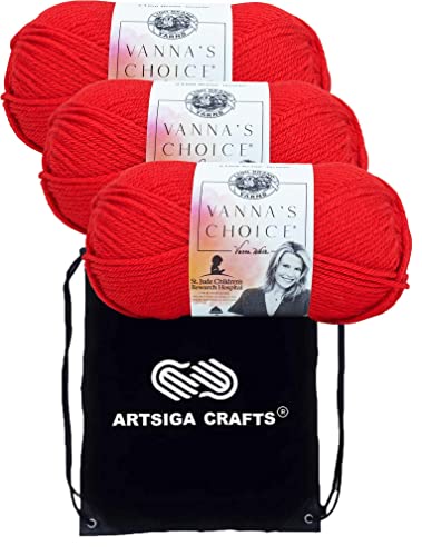 Image of Lion Brand Yarn Vanna'S Choice 860-113 Scarlet