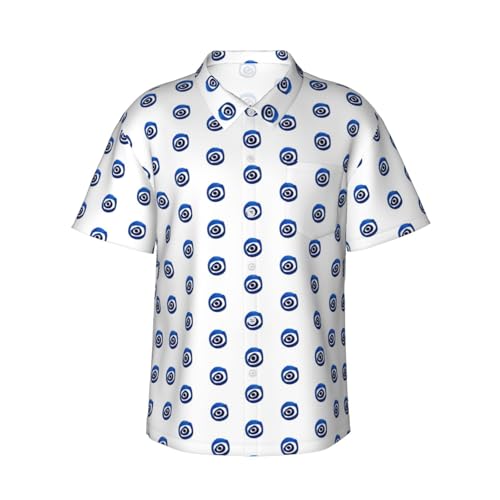 Chemise de plage homme imprimé mauvais yeux en tissu ultra doux et respirant anti-chaleur