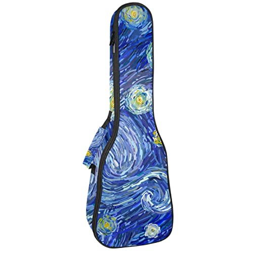 Sac à dos ukulélé concert ténor soprano bleu ciel étoilé avec rembourrage épaissi 10mm