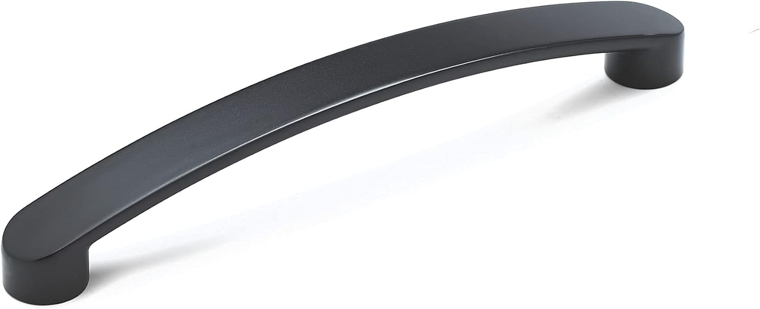 Richelieu Hardware BP80710160900 Monterey Collection 6 5/16-inch (160 mm) Center-to-Center Matte Black Modern Arched Cabinet and Drawer Pull Handle for Kitchen, Bathroom, and Furniture